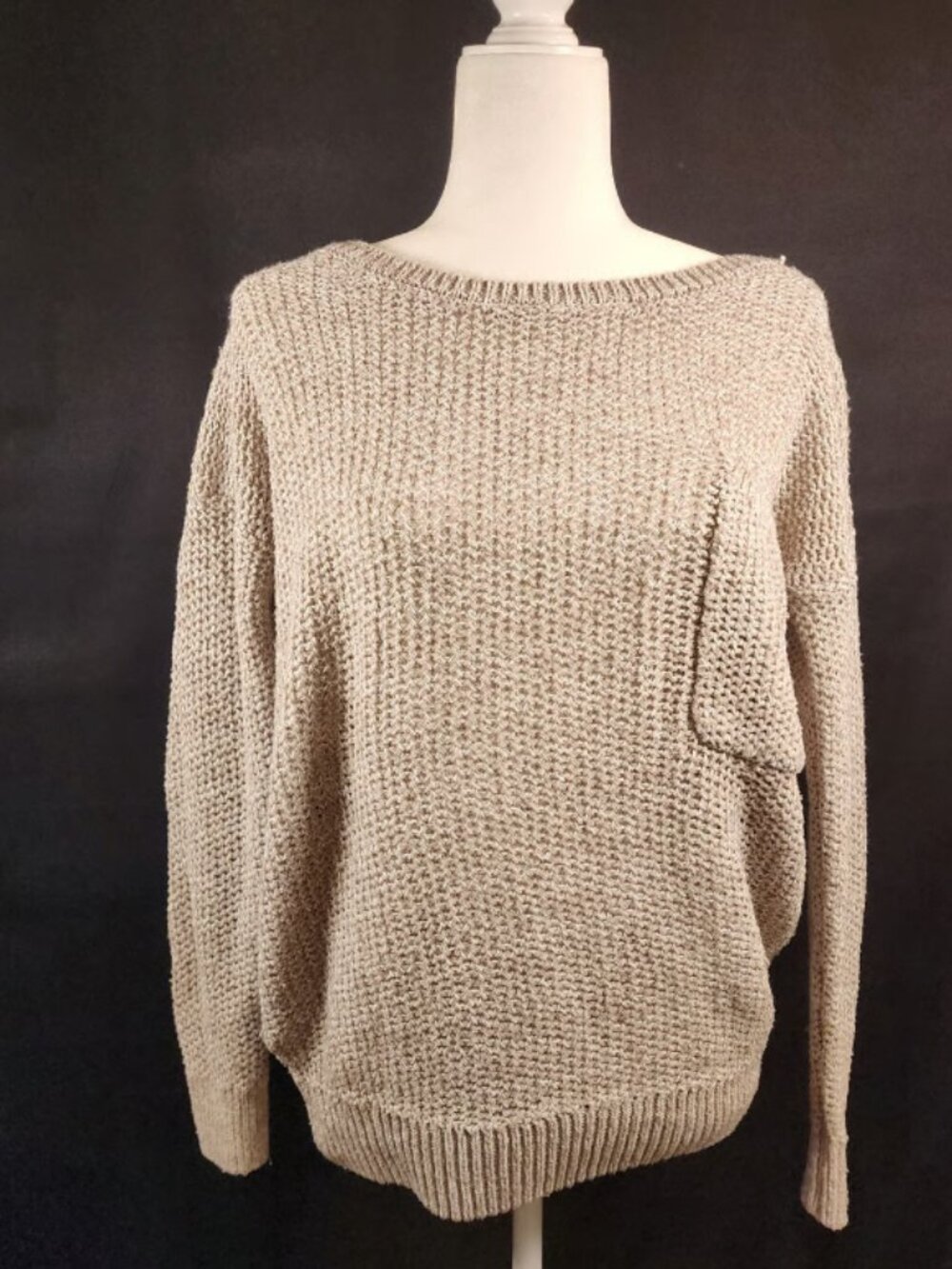 Garage brand cotton blend chunk knit pullover